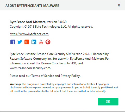 ByteFence Anti-Malware код активации