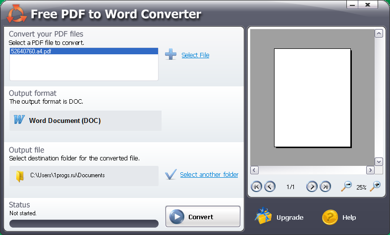 Free PDF to Word Converter