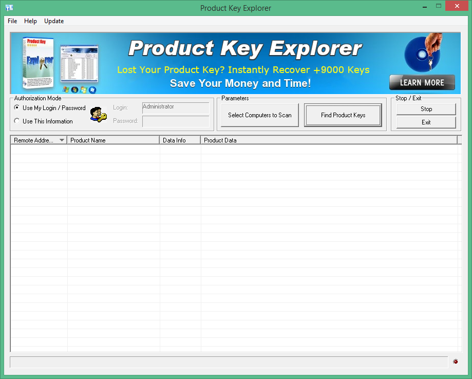 Product Key Explorer