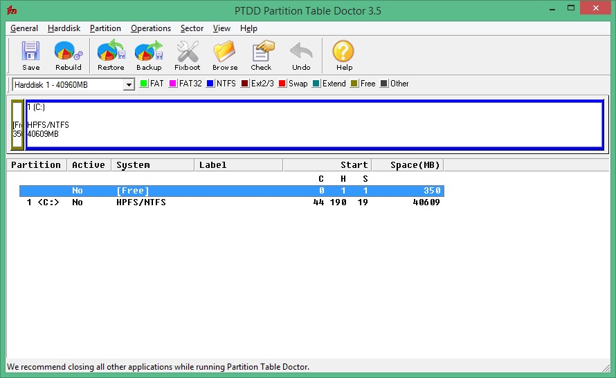 Partition Table Doctor