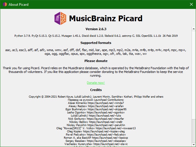 MusicBrainz Picard скачать на русском