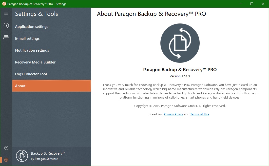 Paragon Backup & Recovery скачать