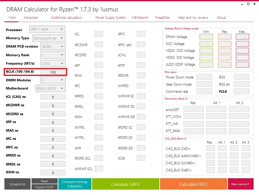 DRAM Calculator for Ryzen