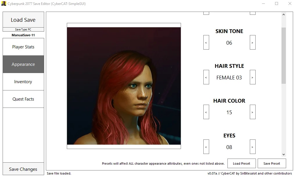 Cyberpunk 2077 Save Editor