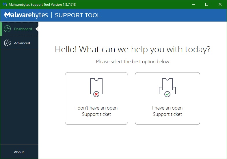 Malwarebytes Support Tool