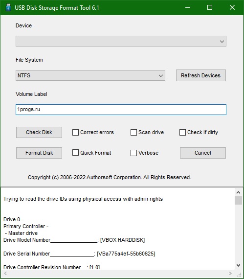 USB Disk Storage Format Tool