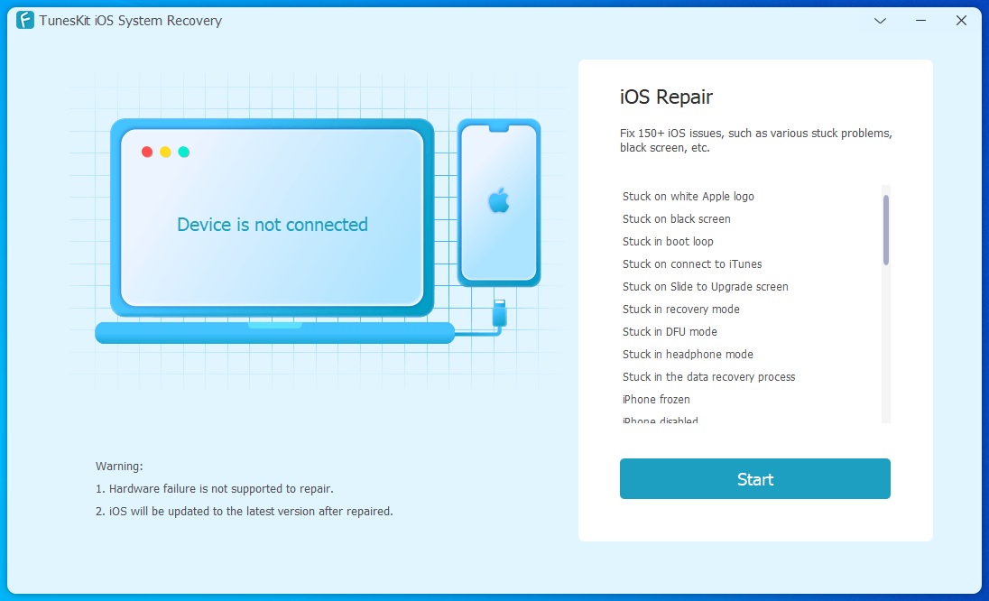 TunesKit iOS System Recovery