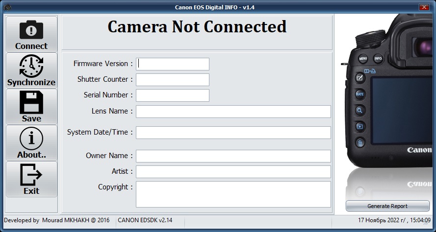 Canon EOS DIGITAL Info