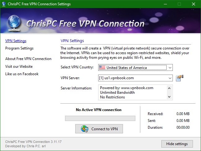 ChrisPC Free VPN Connection