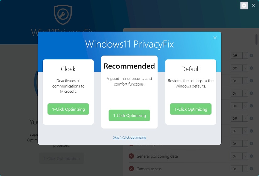 Abelssoft Win11PrivacyFix