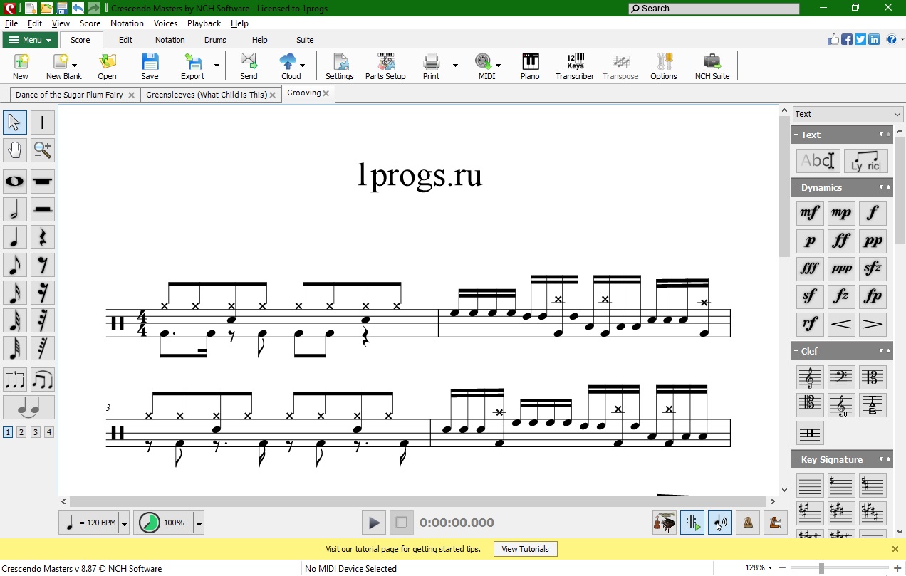 Crescendo Music Notation Editor