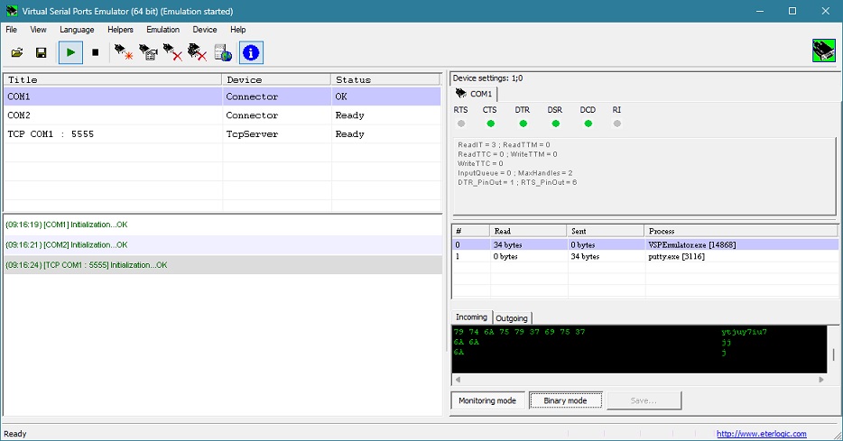 Virtual Serial Ports Emulator