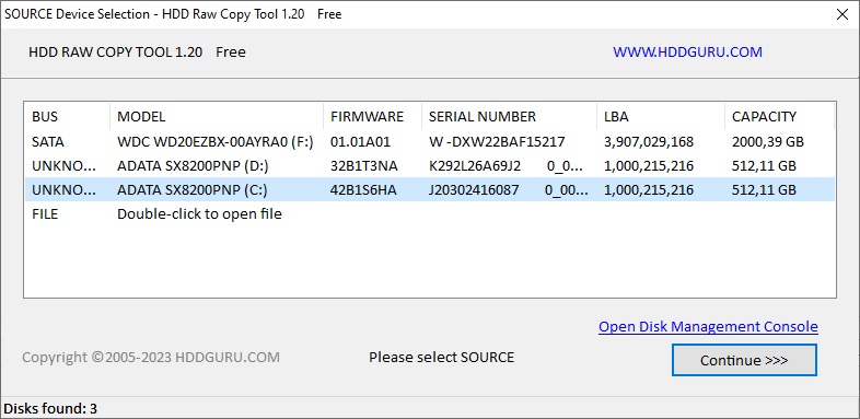 HDD Raw Copy Tool